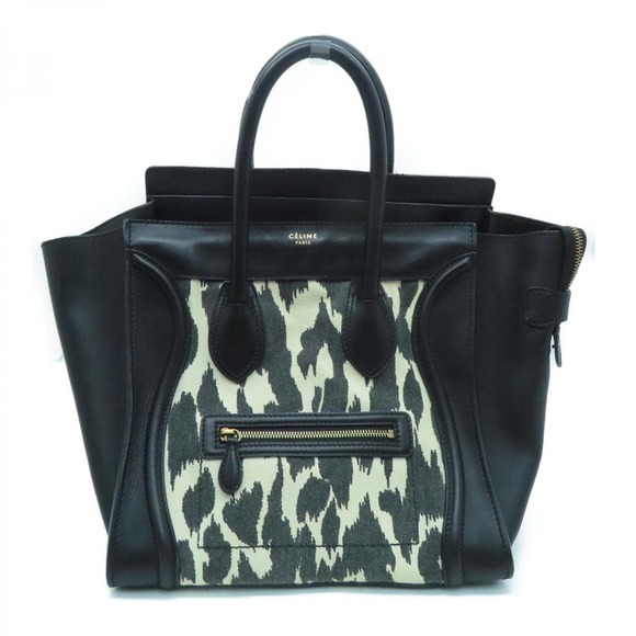💎✨BEAUTIFUL✨💎 Celine Calfskin Leather BlackMini Luggage Handbag